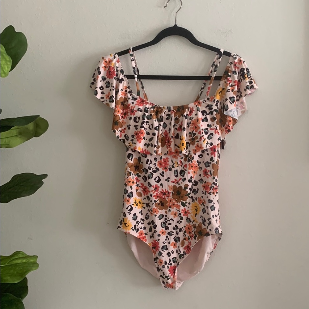 Floral Ruffle Sea Angel One Piece Swimsuit